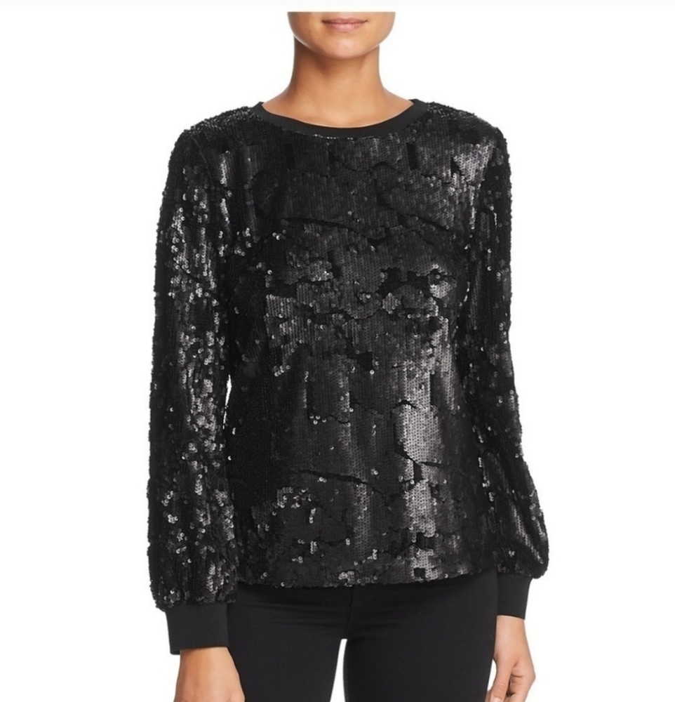Le Gali Sequined Velvet Top